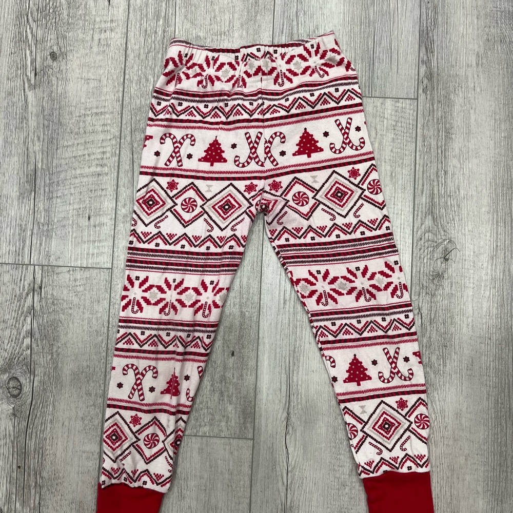 Place Red and White Patterned ( Christmas) Kids Pajamas Pants